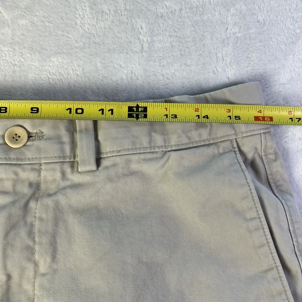 Banana Republic Khaki Chino Shorts Mens 32 Cotton Twill Flat Front Casual Summer